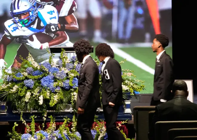 ‘Never Stop Saying His Name’: Nolan Wells’ Grieving Parents Speak At His Funeral